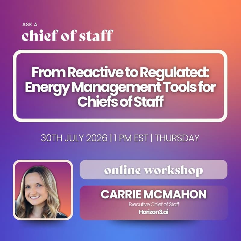 Cover Image for From Reactive to Regulated: Energy Management Tools for Chief of Staffs