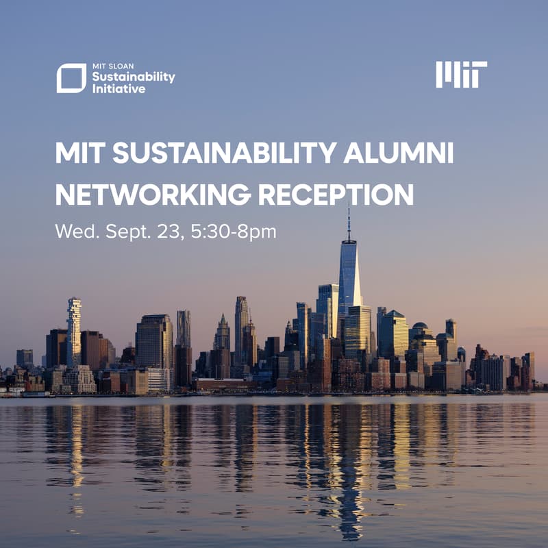 Cover Image for MIT Sustainability Alumni Networking Reception @ NYCW