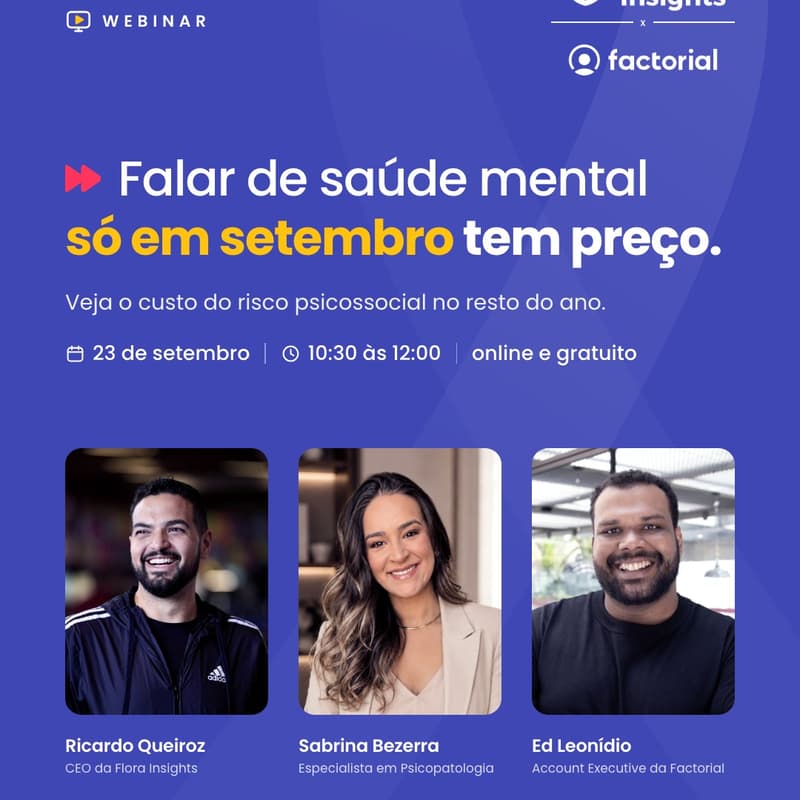 Cover Image for Webinar | O Preço que Sua Empresa Paga por Falar de Saúde Mental só em Setembro