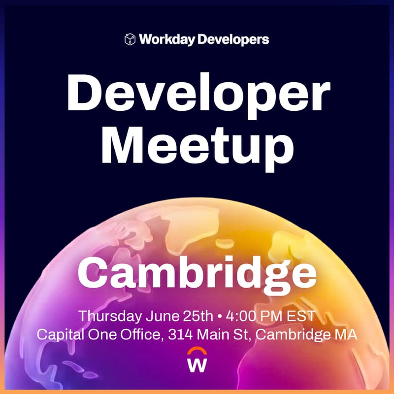 Cover Image for Workday Developer Meetup Cambridge