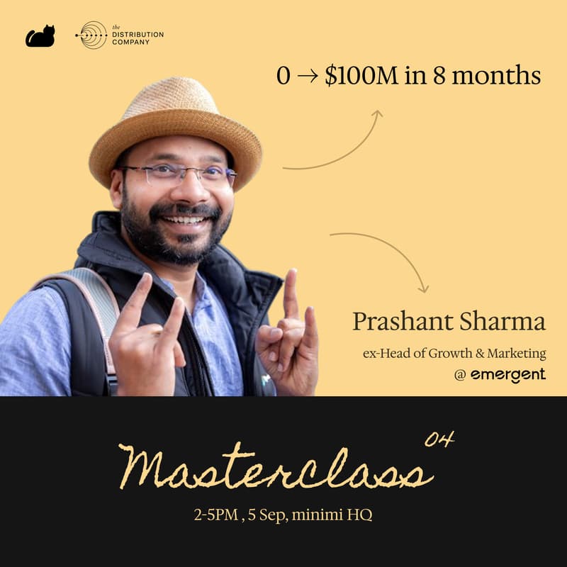 Cover Image for Masterclass: Prashant Sharma, ex-Head of Growth & Marketing, Emergent