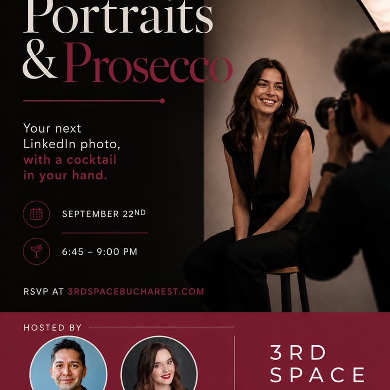 Cover Image for Portraits & Prosecco: Get a Headshot, Meet Some People