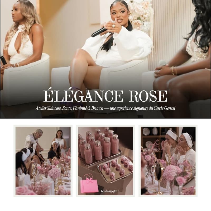 Cover Image for ÉLÉGANCE ROSE – ATELIER « Skincare, Santé, Féminité & Brunch léger »