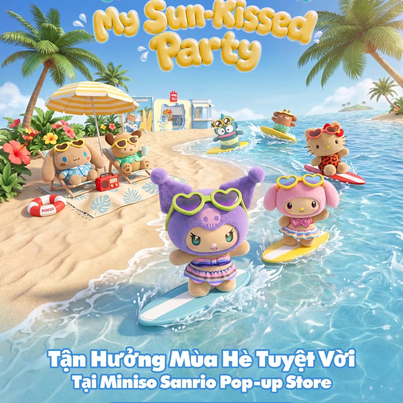 Cover Image for 🎉Grand Opening of Miniso x Sanrio Sun-kissed Pop-up Registration