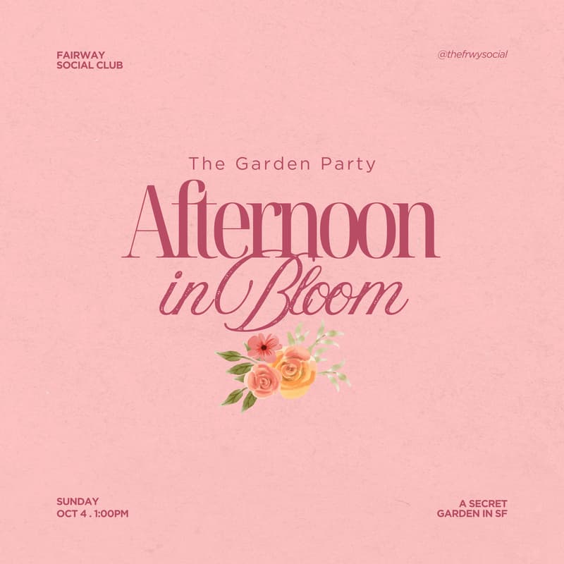 Cover Image for The Garden Party: Afternoon Blooms (Flower Workshop) 🌼