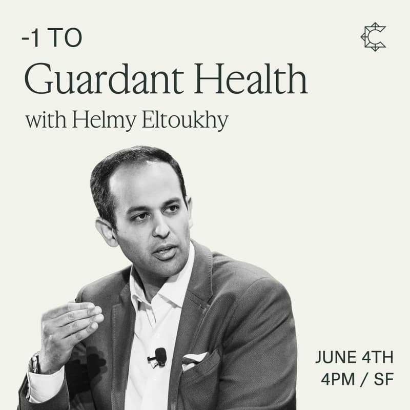 Cover Image for -1 to Guardant Health with Helmy Eltoukhy