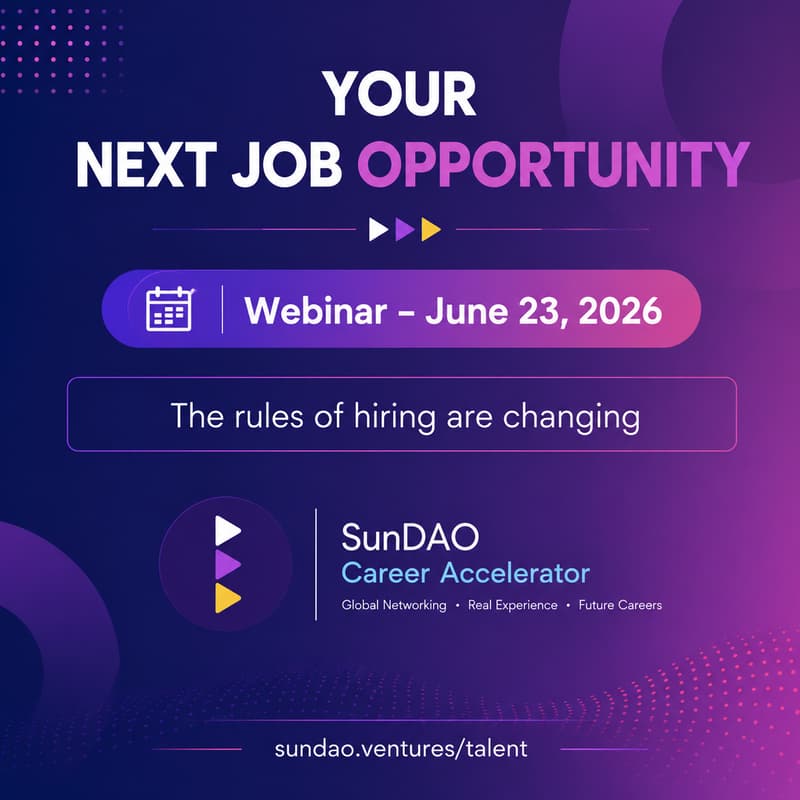 Cover Image for Career Accelerator Webinar (2nd Edition) by SunDAO Ventures