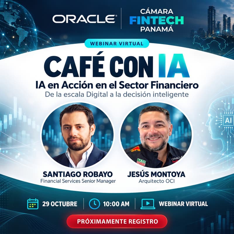 Cover Image for Café con IA | Oracle y Cámara Fintech Panamá Invitan