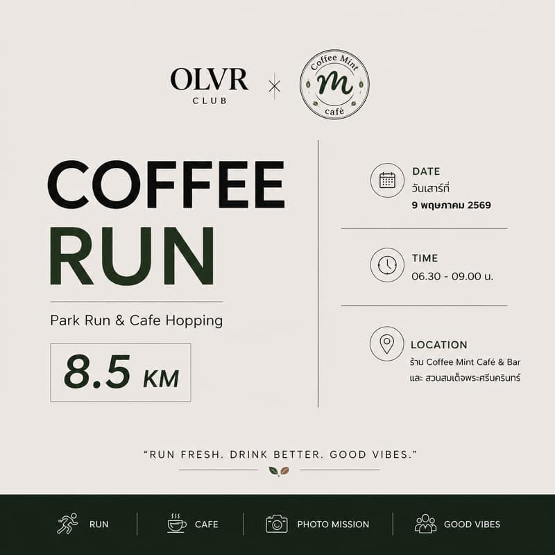 Cover Image for COFFEE RUN : Park Run & Cafe Hopping