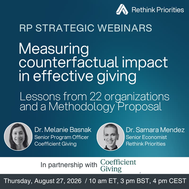 Cover Image for Measuring Counterfactual Impact in Effective Giving