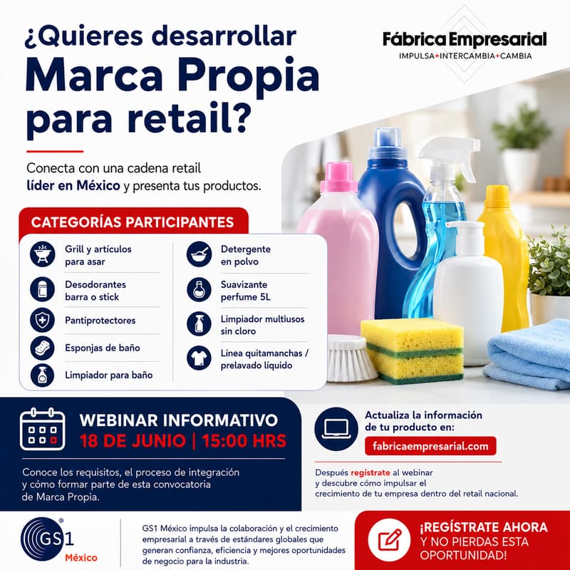 Cover Image for Impulsa tus productos hacia retail nacional con Marca Propia: Fábrica Empresarial