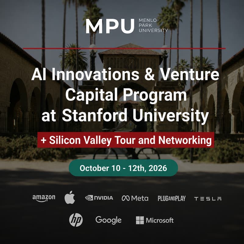 Cover Image for AI Innovations & Venture Capital Program at Stanford University + Silicon Valley Tour and Networking