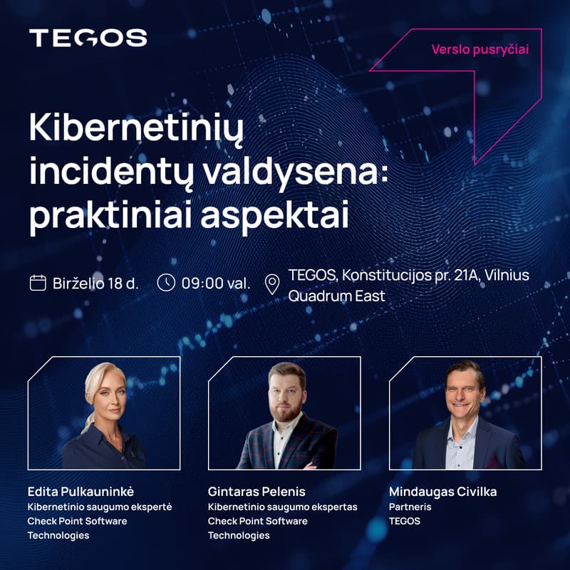 Cover Image for Verslo pusryčiai | Kibernetinių incidentų valdysena: praktiniai aspektai
