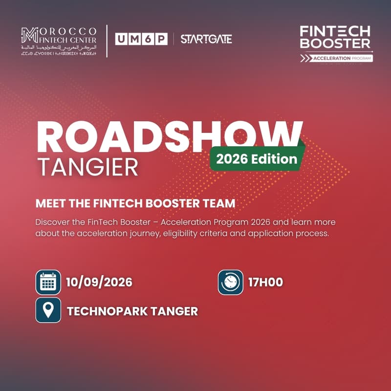 Cover Image for Roadshow Fintech Booster - Accélération : Étape Tangier