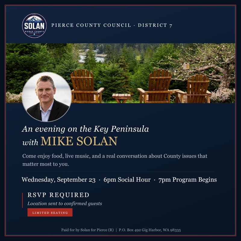 Cover Image for An evening on the Key Peninsula with Mike Solan