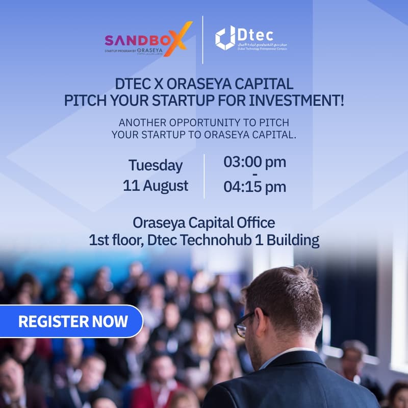 Dtec and Oraseya Capital to Host Startup Pitch Event in Dubai