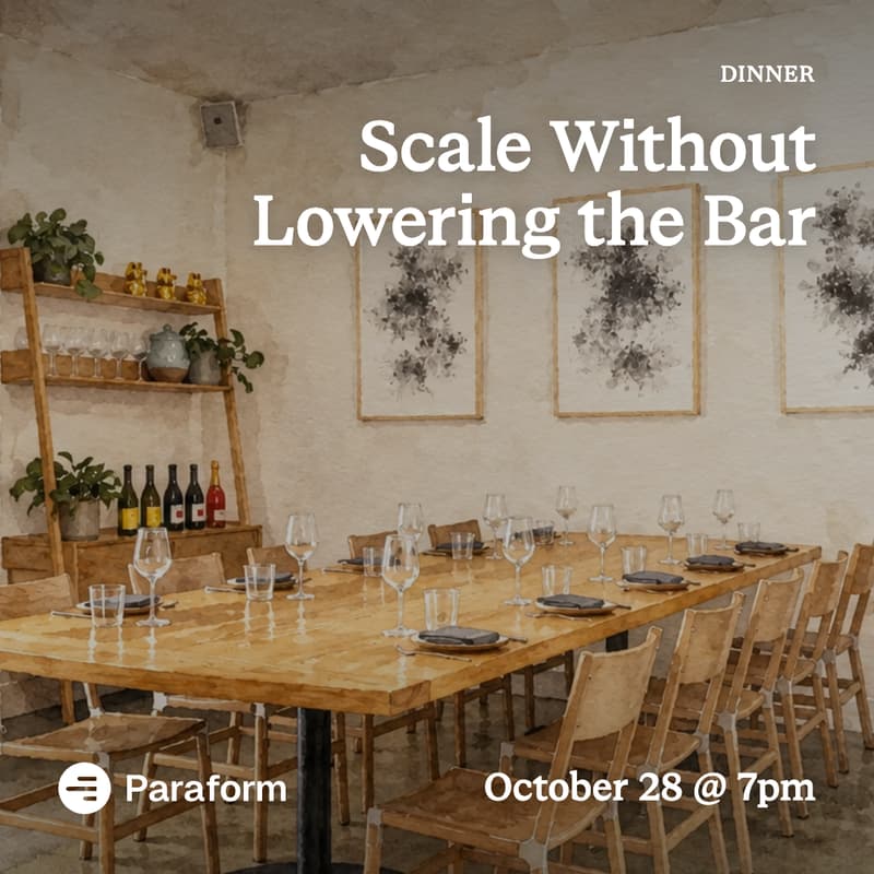 Cover Image for Scale Without Lowering the Bar: A Dinner for Legal Leaders