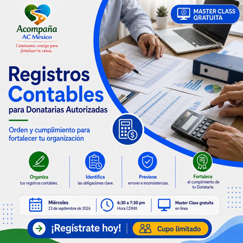 Cover Image for Master Class Registros Contables para Donatarias Autorizadas