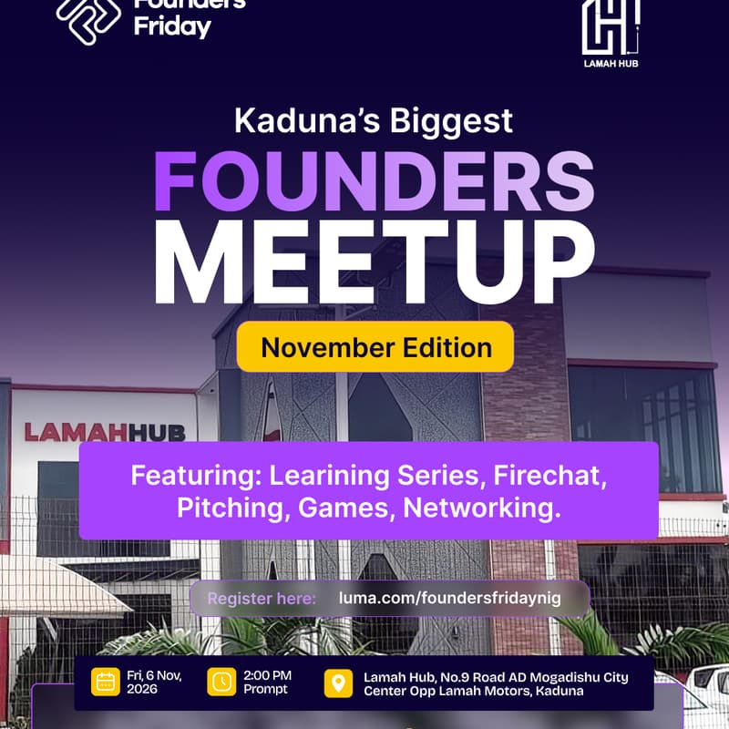 Cover Image for Founders Friday Kaduna