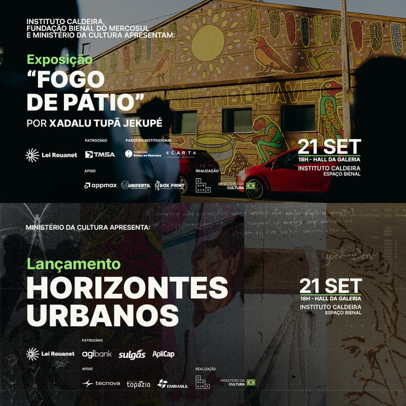 Cover Image for Lançamento Exposição “Fogo de Pátio” no Espaço Bienal do Mercosul, com o artista Xadalu Tupã Jekupé