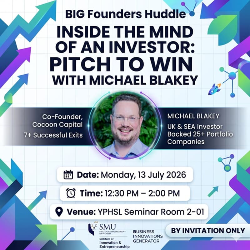 Cover Image for [RSVP] BIG Founders Huddle on Pitch to Win with Michael Blakey - 13 July 2026
