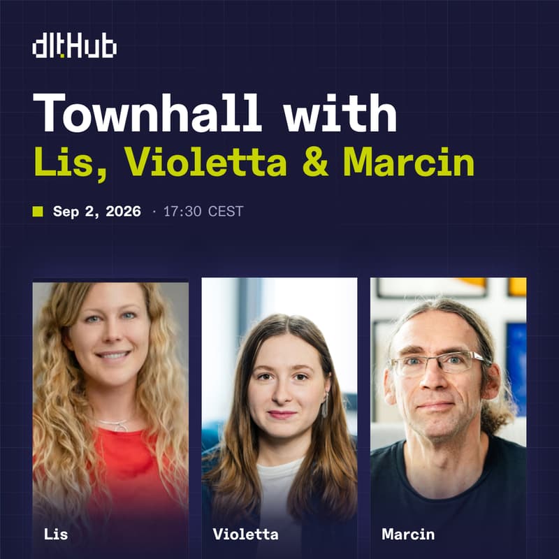 Cover Image for dltHub Townhall with Lis, Violetta & Marcin