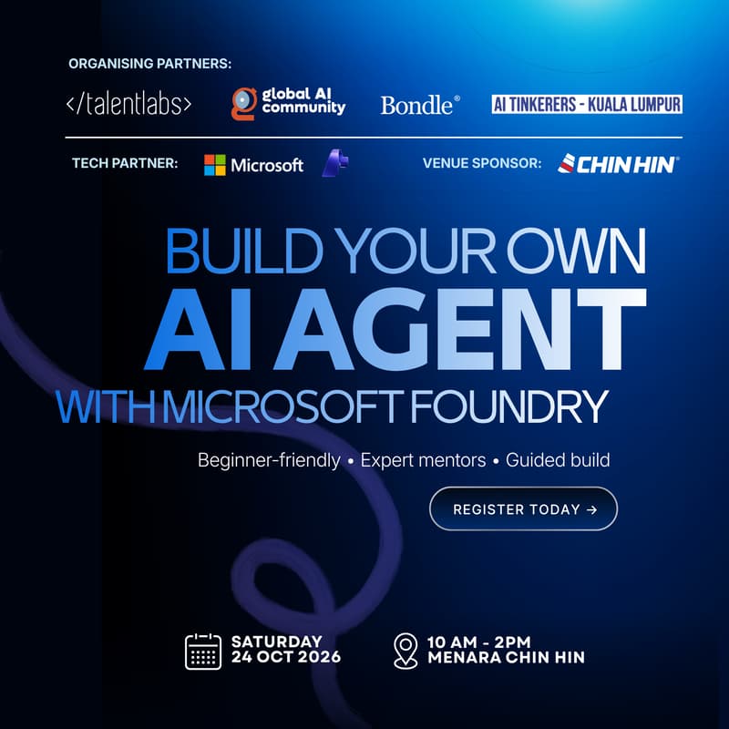 Cover Image for Build & Tell: Build Your First AI Agent with Microsoft Foundry