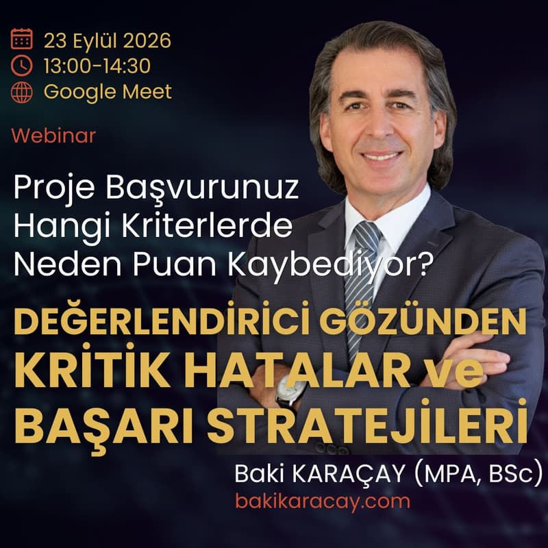 Proje Başvurunuz Hangi Kriterlerde Neden Puan Kaybediyor? DEĞERLENDİRİCİ GÖZÜNDEN KRİTİK HATALAR ve BAŞARI STRATEJİLERİ için kapak görseli