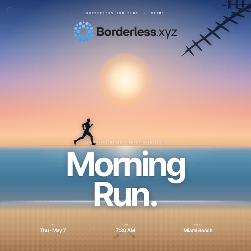 Cover Image for Stablecoin Sunrise Run Club: Hosted by Borderless.xyz