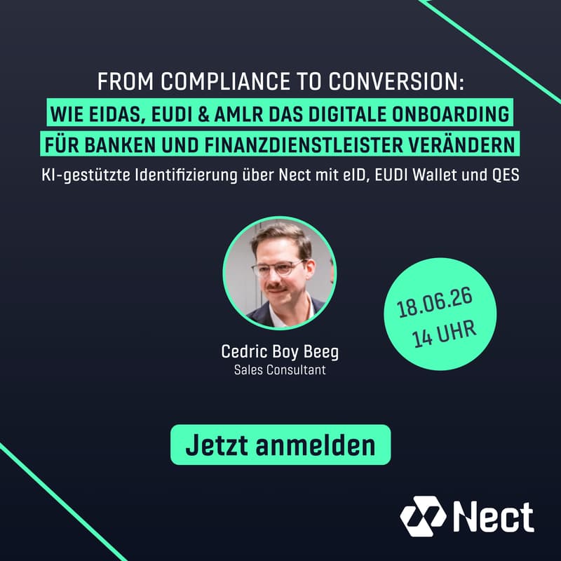 Cover Image for eIDAS, EUDI & AMLR: Höhere Conversions und sinkende Kosten im Bank-Onboarding