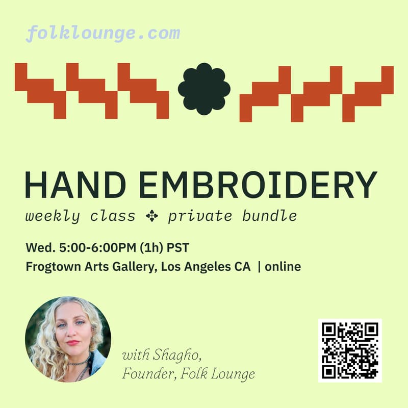Cover Image for Hand Embroidery, Individual Class ✥ Private Bundle