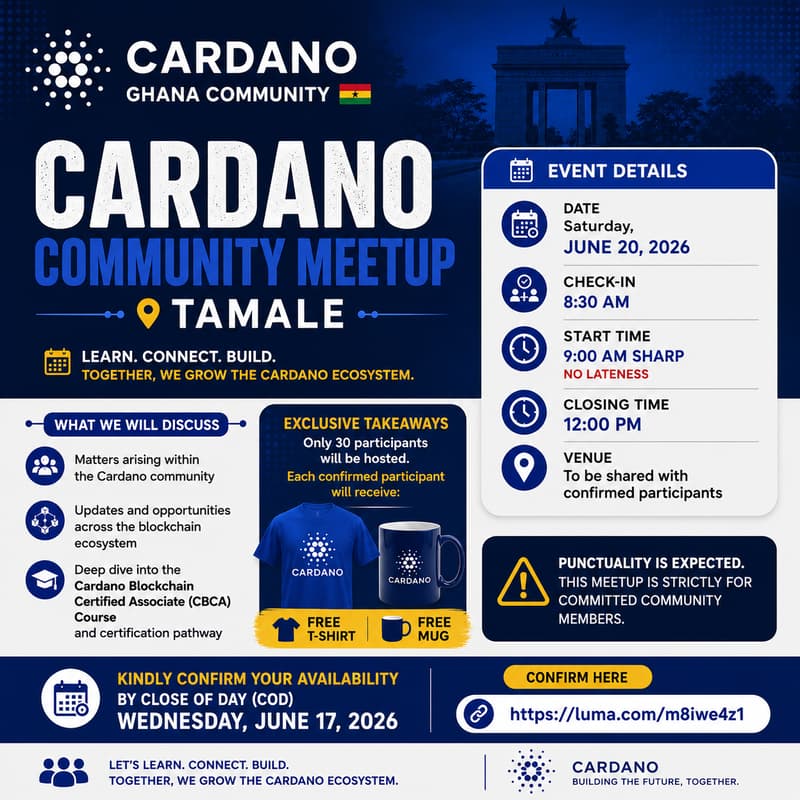 Cover Image for Cardano Ghana Meetup, Tamale