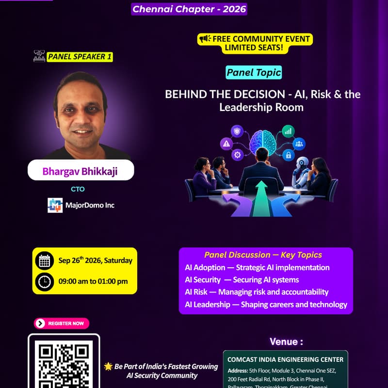 Cover Image for AI-SEC COMMUNITY September Meetup - Chennai Chapter