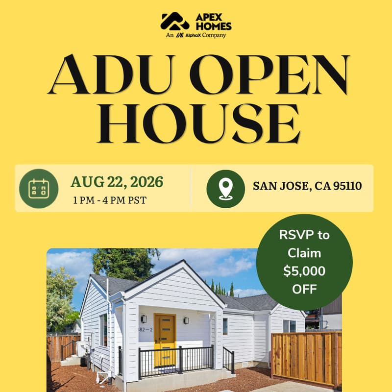 Cover Image for ADU Open House: Tour an ADU built by Apex Homes