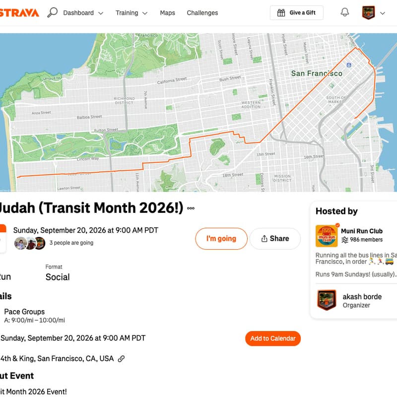 Cover Image for Muni Run Club runs the N - Judah Muni Metro