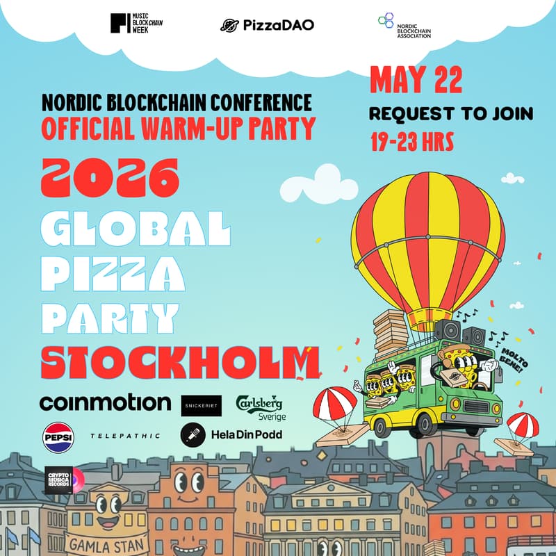 Cover Image for Global Pizza Party Stockholm 2026 (Official Warm-up Party of Nordic Blockchain Conference)