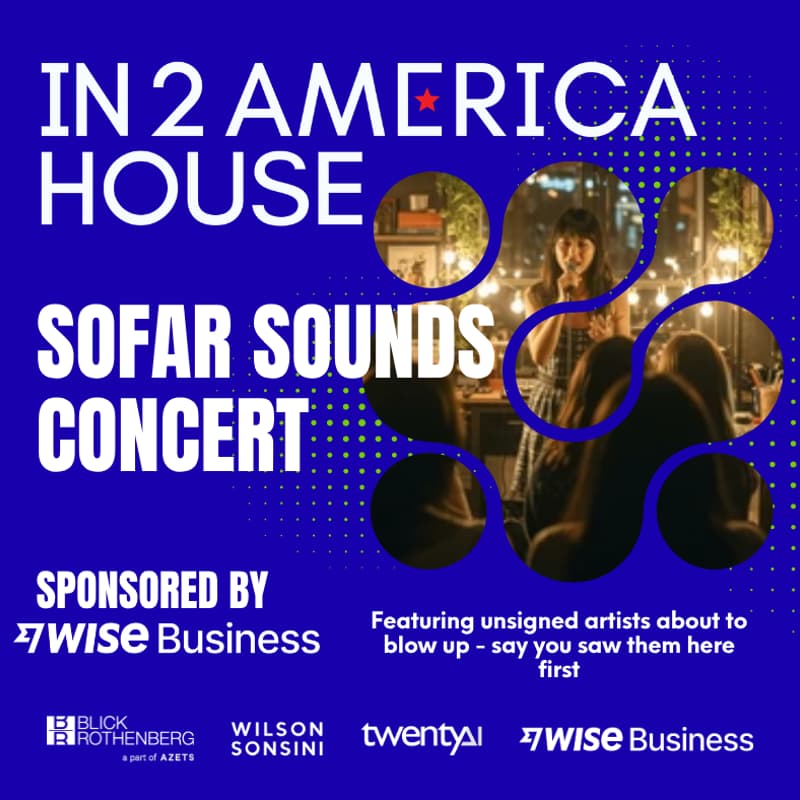 Cover Image for In2America House - Sofar Sounds Concert. Sponsored by Wise Business