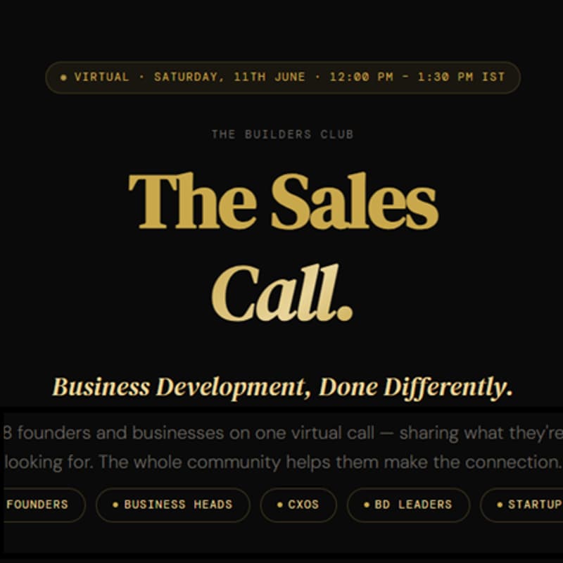 Cover Image for TBC Sales Call