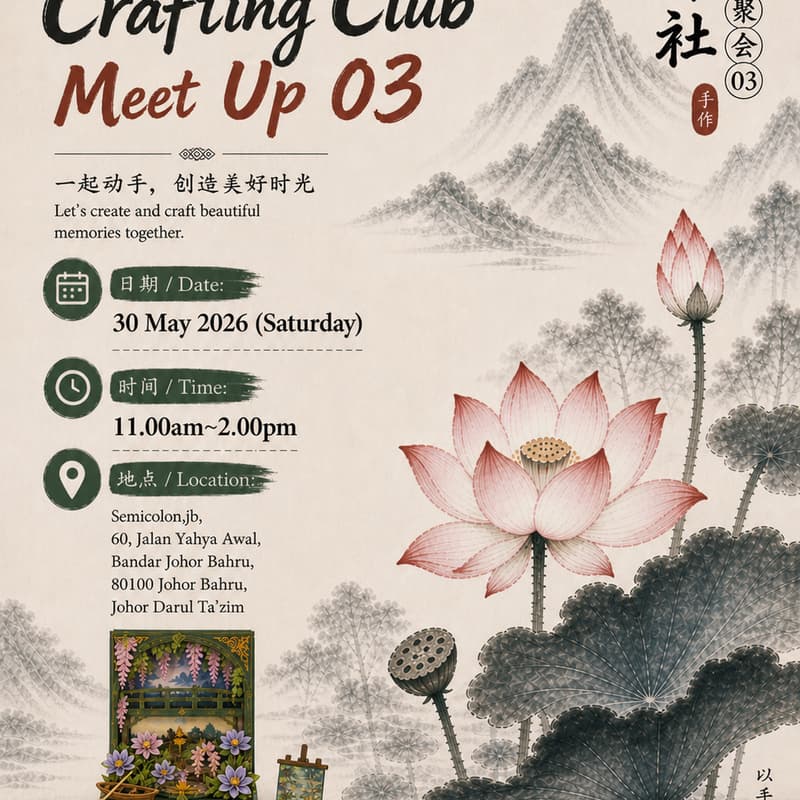 Cover Image for Robotime DIY & Crafting Club Meet Up 03 手作社交流聚会 03