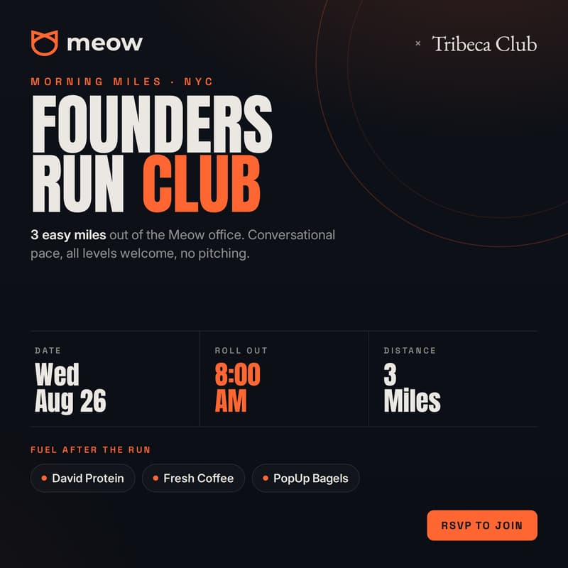 Cover Image for Meow x Tribeca Club Founders Run Club