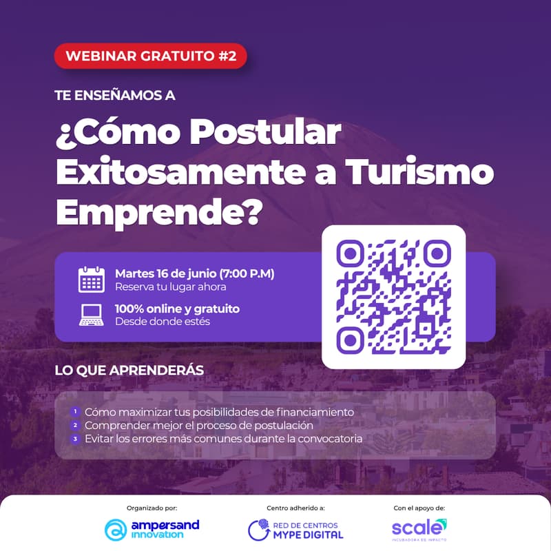 Cover Image for Charla Informativa II: Cómo Postular Exitosamente al Fondo Turismo Emprende 2026