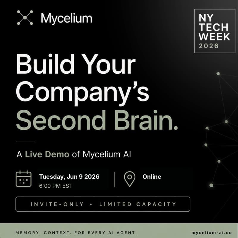 Cover Image for Build Your Company’s Second Brain: A Live Mycelium AI Hands-on Workshop