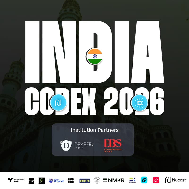 Cover Image for IndiaCodex'26 Cardano Hackathon: Inaugural Event
