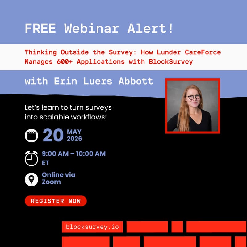 Cover Image for Thinking Outside the Survey: How Lunder CareForce Manages 600+ Applications With BlockSurvey