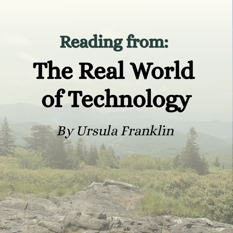 Cover Image for Reading Group: The Real World of Technology