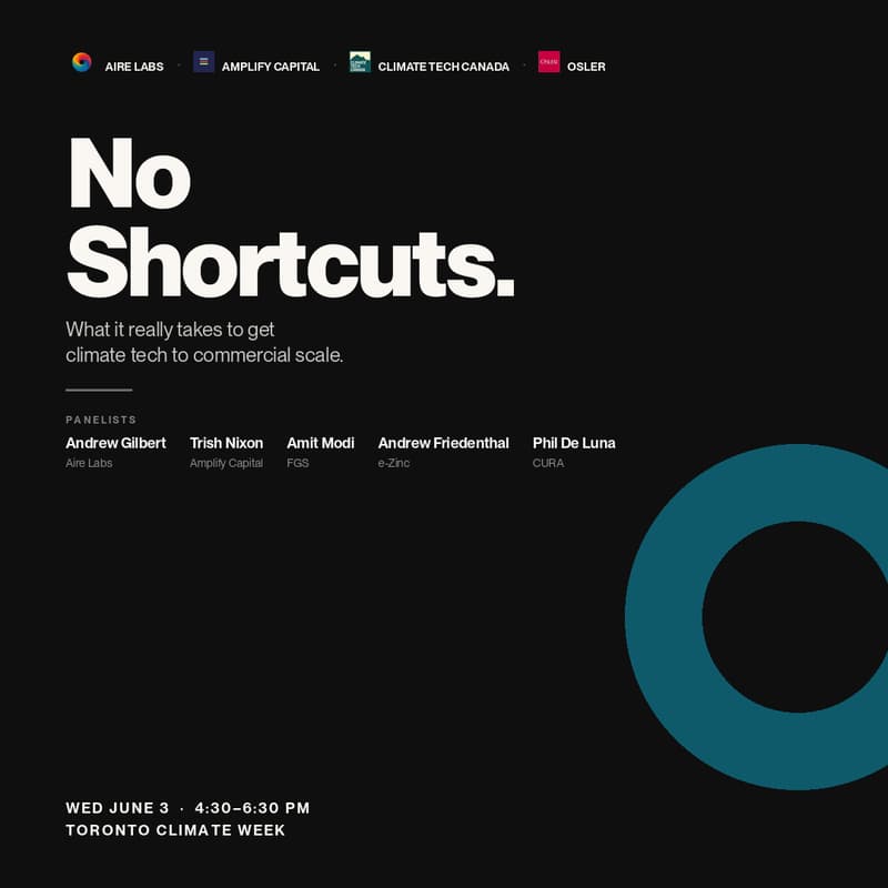 Cover Image for No Shortcuts: A Panel on What It Really Takes to Commercialize Climate Tech