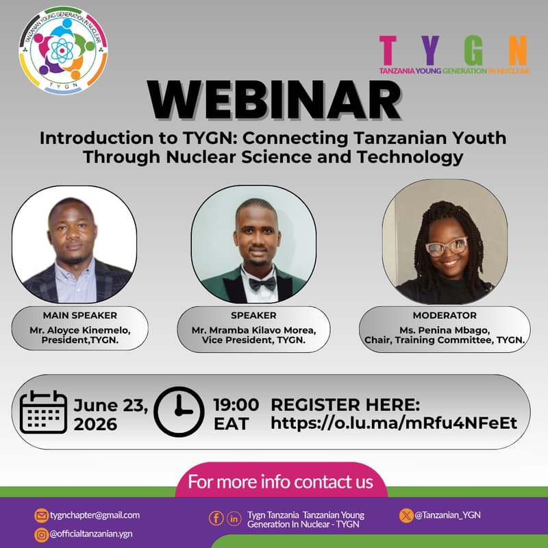 Cover Image for Introduction to TYGN: Connecting Tanzanian Youth Through Nuclear Science and Technology