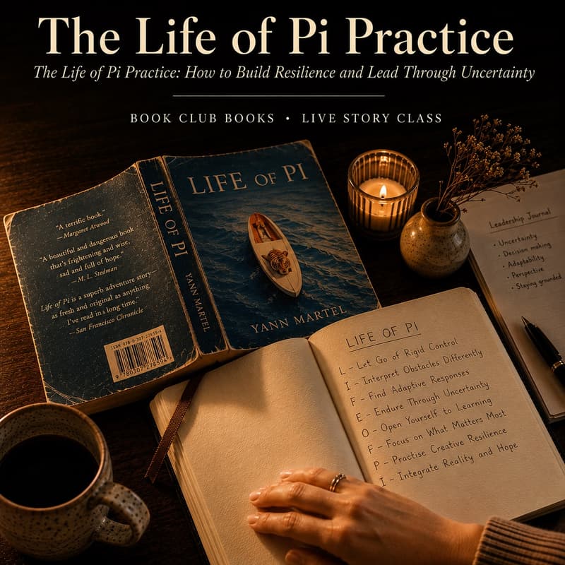 Cover Image for School of WorkLife Book Club Online Class The Life of Pi Practice: How to Build Resilience and Lead Through Uncertainty Class
