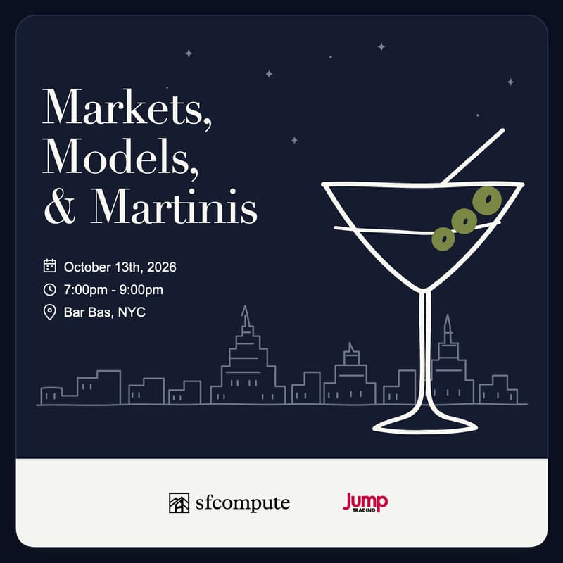 Cover Image for Markets, Models, & Martinis with SF Compute & Jump Trading