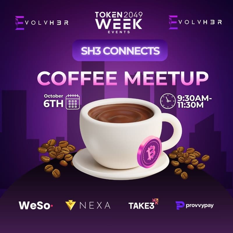 Cover Image for SH3 Connects Coffee Meetup Singapore Edition Token2049 💫